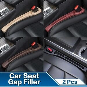 2 Pack Car Seat Gap Filler Console Side‎ Organizer with Phone Holder-BROWN